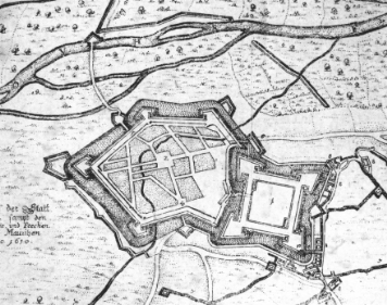 Jülicher Stadtplan von M. Merian, 1630