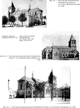 Abb. 20: 3 Außenansichten der Propsteikirche, Phase IX